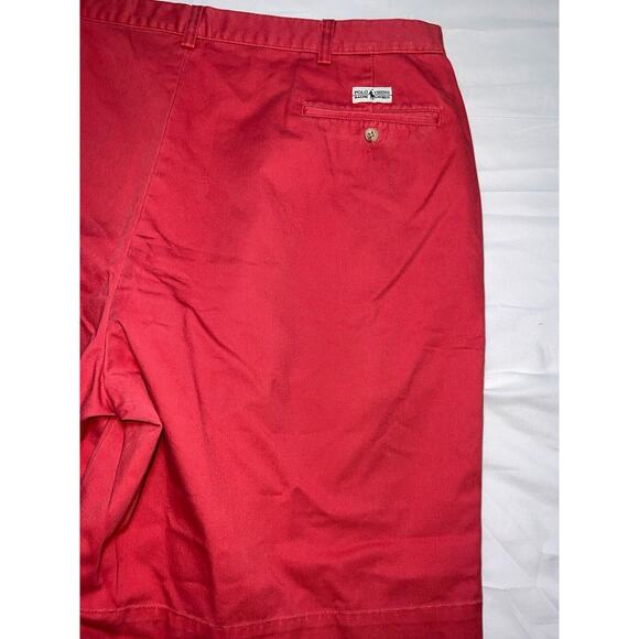 Polo Ralph Lauren Shorts Men's Size 42 Salmon Light Red The Tyler Pleated Chino - Picture 14 of 15